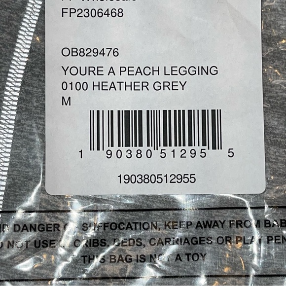 Free People You're A Peach Legging Heather Grey Sz M - Picture 10 of 16